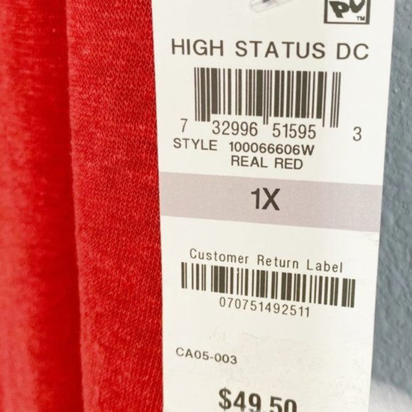 NWT INC Plus Linen Blend Lace-up Tank Top … - Picture 4 of 6